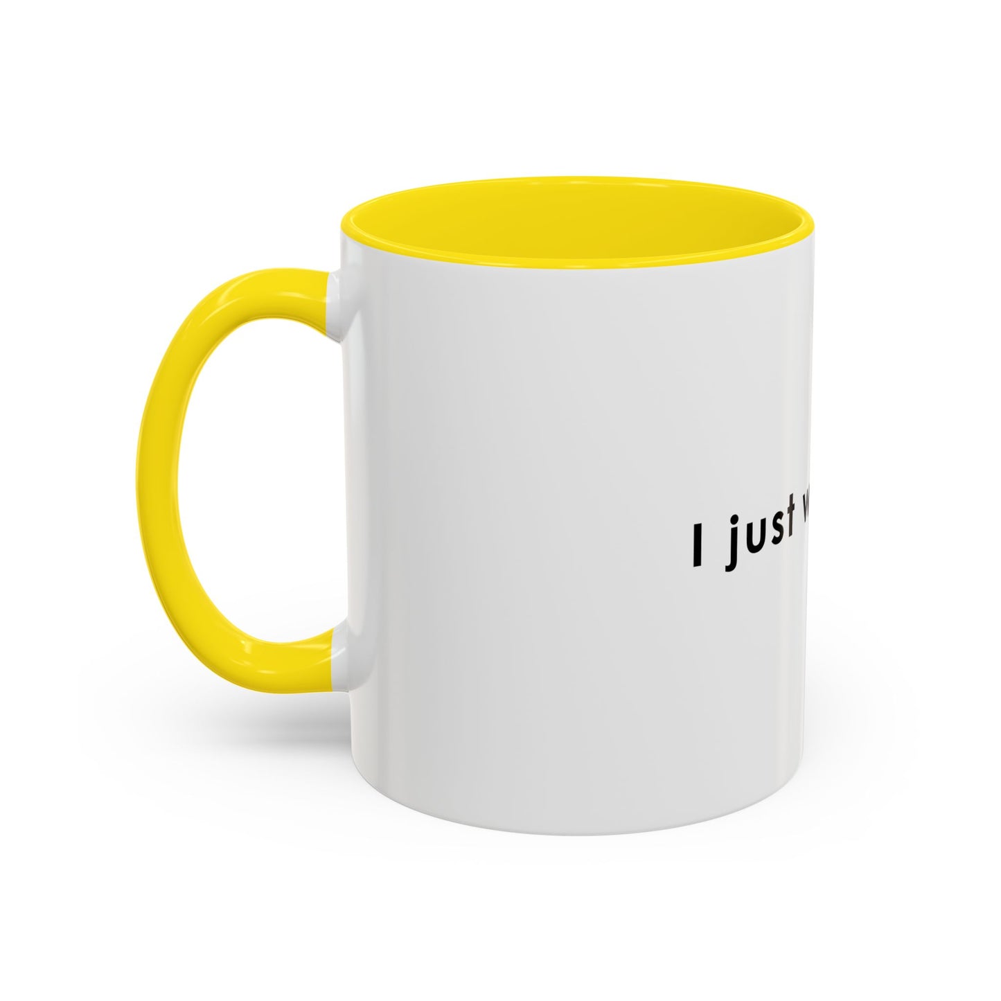 I Just Work Here Accent Coffee Mug - Fun Office Mug for Employees